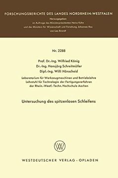 portada Untersuchung des spitzenlosen Schleifens (Forschungsberichte des Landes Nordrhein-Westfalen) (German Edition)