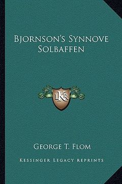 portada bjornson's synnove solbaffen (en Inglés)