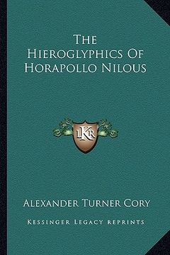 portada the hieroglyphics of horapollo nilous
