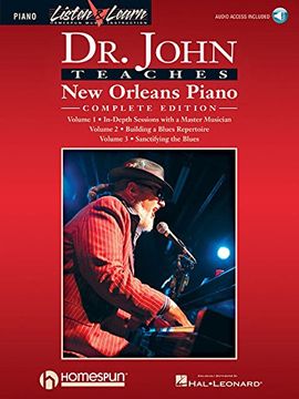 portada Dr. John Teaches New Orleans Piano - Complete Edition: Listen & Learn Series Includes Books 1, 2 & 3 (Piano: Listen & Learn)