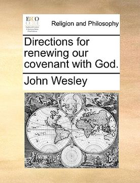 portada directions for renewing our covenant with god. (en Inglés)
