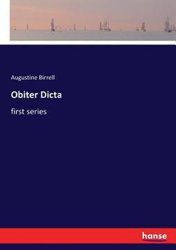 portada Obiter Dicta: first series (en Inglés)