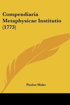 portada compendiaria metaphysicae institutio (1773) (en Inglés)