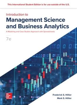 portada Introduction to Management Science, a Modeling and Case Studies Approach With Spreadsheets 7th Edition (Ise), Textbook Only (en Inglés)