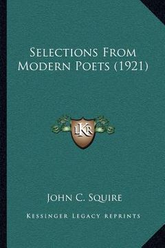 portada selections from modern poets (1921) (en Inglés)