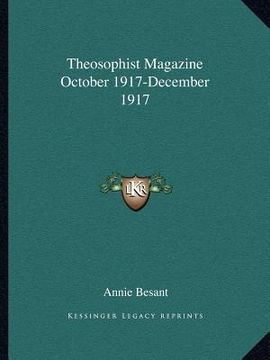 portada theosophist magazine october 1917-december 1917 (in English)