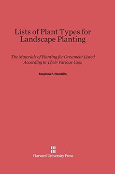 portada Lists of Plant Types for Landscape Planting (en Inglés)