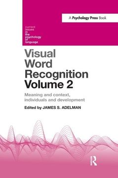 portada Visual Word Recognition Volume 2: Meaning and Context, Individuals and Development (in English)