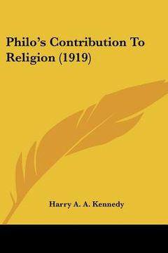 portada philo's contribution to religion (1919)