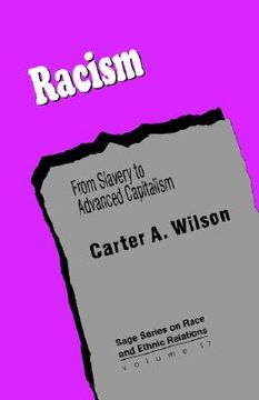 portada racism: from slavery to advanced capitalism (en Inglés)