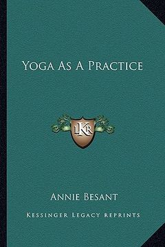 portada yoga as a practice (in English)