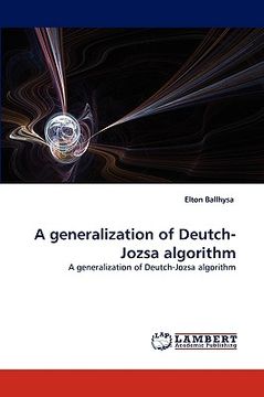 portada a generalization of deutch-jozsa algorithm (in English)