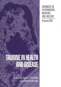 portada Taurine in Health and Disease (en Inglés)