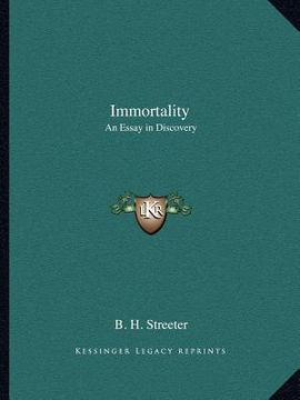 portada immortality: an essay in discovery (in English)