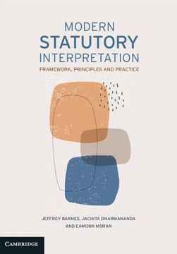 portada Modern Statutory Interpretation: Framework, Principles and Practice (in English)