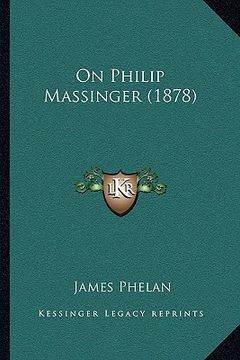 portada on philip massinger (1878) (in English)