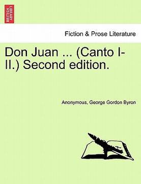 portada don juan ... (canto i-ii.) second edition. (en Inglés)