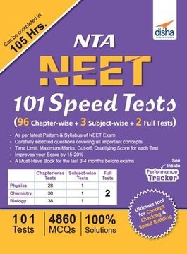 portada NTA NEET 101 Speed Tests (96 Chapter-wise + 3 Subject-wise + 2 Full) (en Inglés)