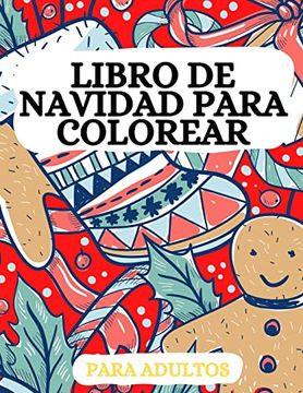 portada Libro de Navidad Para Colorear: Papás Noel, Renos, Adornos y Mucho más