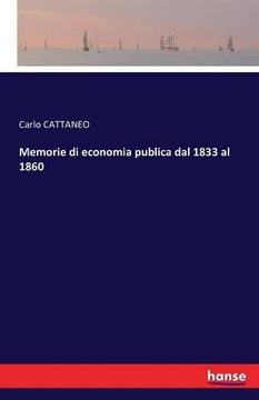 portada Memorie di economia publica dal 1833 al 1860