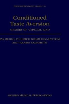 portada conditioned taste aversion - memory of a special kind (en Inglés)