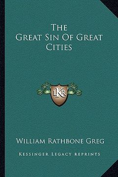 portada the great sin of great cities (en Inglés)