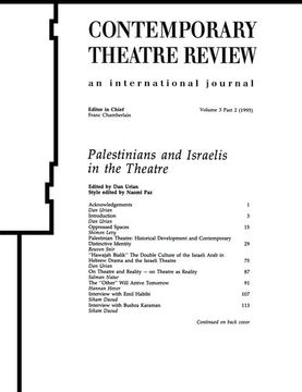 portada Palestinians and Israelis in the Theatre (en Inglés)