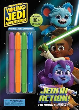 portada Star Wars Young Jedi Adventures: Jedi in Action! (Color & Activity With Twistable Crayons) (en Inglés)