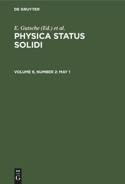 portada Physica Status Solidi, Volume 9, Number 2, may 1 (en Inglés)