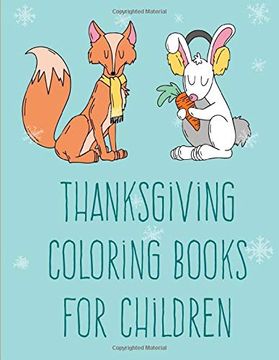 portada Thanksgiving Coloring Books for Children: Christmas Book Coloring Pages With Funny, Easy, and Relax (Wild Animals) 