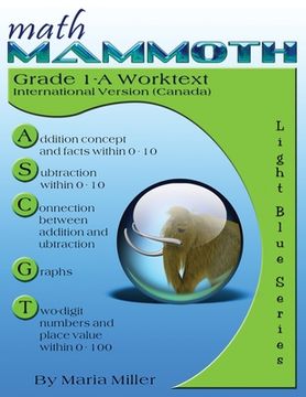 portada Math Mammoth Grade 1-A Worktext, International Version (Canada) (in English)