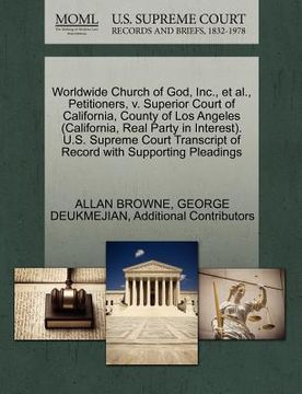 portada worldwide church of god, inc., et al., petitioners, v. superior court of california, county of los angeles (california, real party in interest). u.s. (en Inglés)
