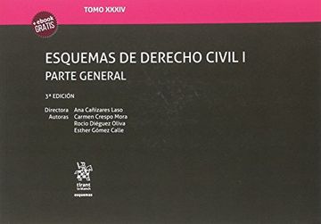portada Tomo Xxxiv Esquemas de Derecho Civil i Parte General 3ª Edición 2017