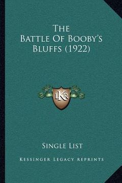 portada the battle of booby's bluffs (1922) (in English)