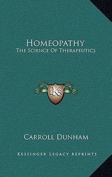 portada homeopathy: the science of therapeutics