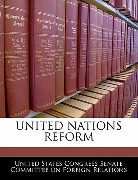 portada united nations reform (en Inglés)