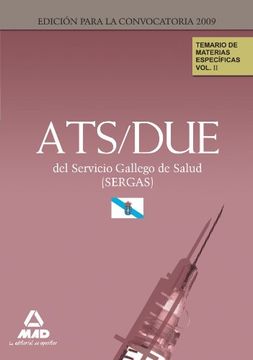 portada ats/due del servicio gallego de salud (sergas). temario de materias específicas. volumen ii