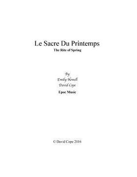 portada Le Sacre du Printemps (in English)