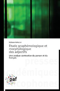 portada Etude Graphemologique Et Morphologique Des Adjectifs
