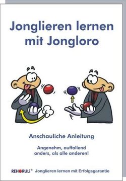 portada Jonglieren Lernen mit Jongloro: Anschauliche Jonglier-Anleitung - Angenehm Auffallend Anders, als Alle Anderen! (en Alemán)