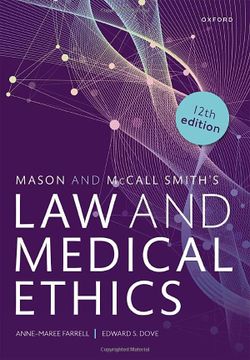 portada Mason and Mccall Smiths law and Medical Ethics 12Th Edition (en Inglés)