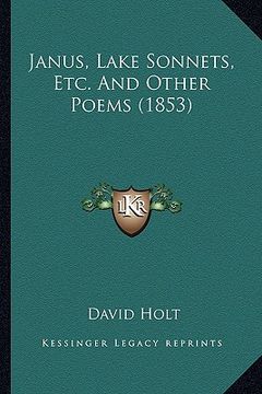 portada janus, lake sonnets, etc. and other poems (1853) (in English)