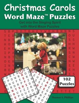 portada Christmas Carols Word Maze Puzzles: Get Into the Singing Spirit with Word Maze Puzzles (en Inglés)