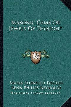 portada masonic gems or jewels of thought (in English)