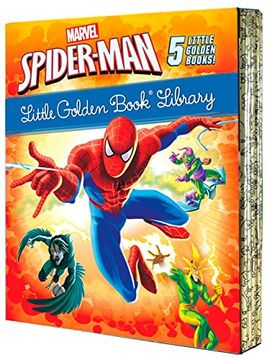 portada Spider-Man Little Golden Book Library (Marvel) (Marvel Spider-Man: Little Golden Book Library) (en Inglés)