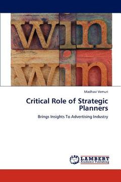portada critical role of strategic planners (en Inglés)