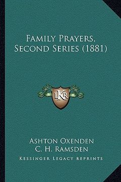 portada family prayers, second series (1881) (en Inglés)
