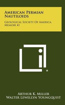 portada american permian nautiloids: geological society of america, memoir 41 (en Inglés)