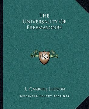 portada the universality of freemasonry (en Inglés)