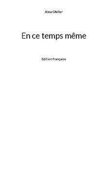 portada En ce Temps Même (in French)